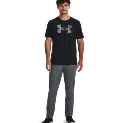 Under Armour UA Big Logo Fill Shirt Met Korte Mouwen Heren - Zwart/Pitch Gray -Fitness-Mode Winkel under armour mens ua big logo fill short sleeve shirt black pitch gray 6 1527413