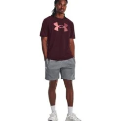 Under Armour UA Big Logo Fill Shirt Met Korte Mouwen Heren - Dark Maroon/Misty Purple -Fitness-Mode Winkel under armour mens ua big logo fill short sleeve shirt dark maroon misty purple 6 1527419
