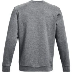 Under Armour UA Essential Fleece Crew Sweatshirt Heren - Pitch Gray Medium Heather/White -Fitness-Mode Winkel under armour mens ua essential fleece crew pitch gray medium heather white 2 1282903