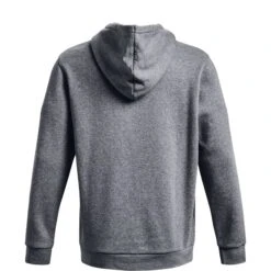 Under Armour UA Essential Fleece Hoodie Heren - Pitch Gray Medium Heather / Wit -Fitness-Mode Winkel under armour mens ua essential fleece hoodie pitch gray medium heather 4 1472843