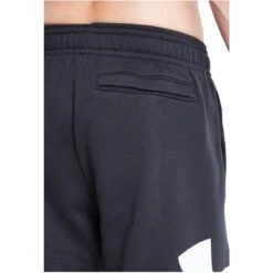 Under Armour UA Rival Fleece Big Logo Short Heren - Zwart/Onyx White -Fitness-Mode Winkel under armour mens ua rival fleece big logo shorts black onyx white 8 1336200