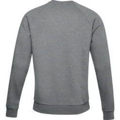 Under Armour UA Rival Fleece Crew Sweatshirt Heren - Pitch Gray Light Heather/Onyx White -Fitness-Mode Winkel under armour mens ua rival fleece crew pitch gray light heather onyx white 2 1335921