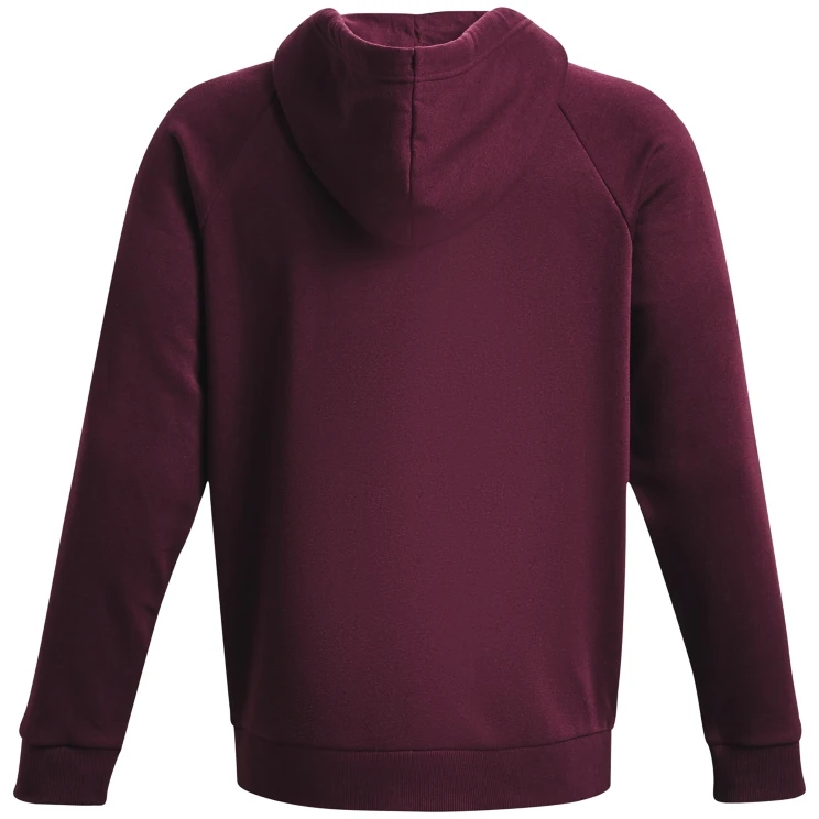 Under Armour UA Rival Fleece Hoodie Met Volledige Rits Heren - Dark Maroon/Wit 6 Under Armour UA Rival Fleece Hoodie Met Volledige Rits Heren - Dark Maroon/Wit - Afbeelding 4