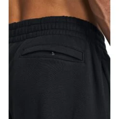 Under Armour UA Rival Fleece Graphic Joggingbroek Heren - Zwart/Wit -Fitness-Mode Winkel under armour mens ua rival fleece graphic joggers black white 5 1561671