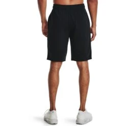 Under Armour UA Rival Terry Shorts Heren - Black/Onyx White -Fitness-Mode Winkel under armour mens ua rival terry shorts black onyx white 4 958910