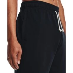 Under Armour UA Rival Terry Shorts Heren - Black/Onyx White -Fitness-Mode Winkel under armour mens ua rival terry shorts black onyx white 5 958911