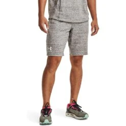 Under Armour UA Rival Terry Shorts Heren - Onyx White/Onyx White -Fitness-Mode Winkel under armour mens ua rival terry shorts onyx white onyx white 3 1228294