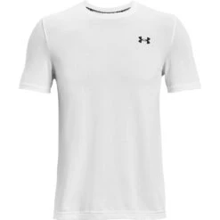 Under Armour UA Seamless T-Shirt Heren - Wit/Zwart 10 Under Armour UA Seamless T-Shirt Heren - Wit/Zwart -Fitness-Mode Winkel under armour mens ua seamless short sleeve white black 1 959086