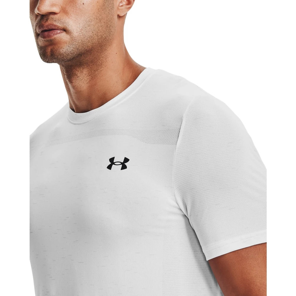 Under Armour UA Seamless T-Shirt Heren - Wit/Zwart 7 Under Armour UA Seamless T-Shirt Heren - Wit/Zwart - Afbeelding 5