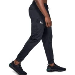 Under Armour UA Sportstyle Joggingbroek Heren - Zwart/Wit -Fitness-Mode Winkel under armour mens ua sportstyle joggers black white 3 1466880