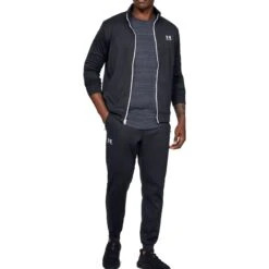 Under Armour UA Sportstyle Joggingbroek Heren - Zwart/Wit -Fitness-Mode Winkel under armour mens ua sportstyle joggers black white 4 1466881