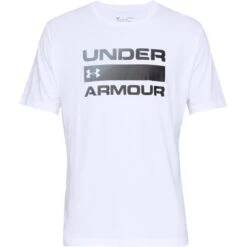 Under Armour UA Team Issue Wordmark T-Shirt Heren - Wit/Zwart -Fitness-Mode Winkel under armour mens ua team issue wordmark short sleeve white black 1 959275