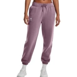 Under Armour UA Essential Fleece Joggingbroek Dames - Misty Purple/Wit