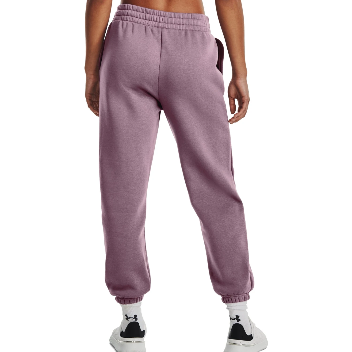Under Armour UA Essential Fleece Joggingbroek Dames - Misty Purple/Wit 4 Under Armour UA Essential Fleece Joggingbroek Dames - Misty Purple/Wit - Afbeelding 2