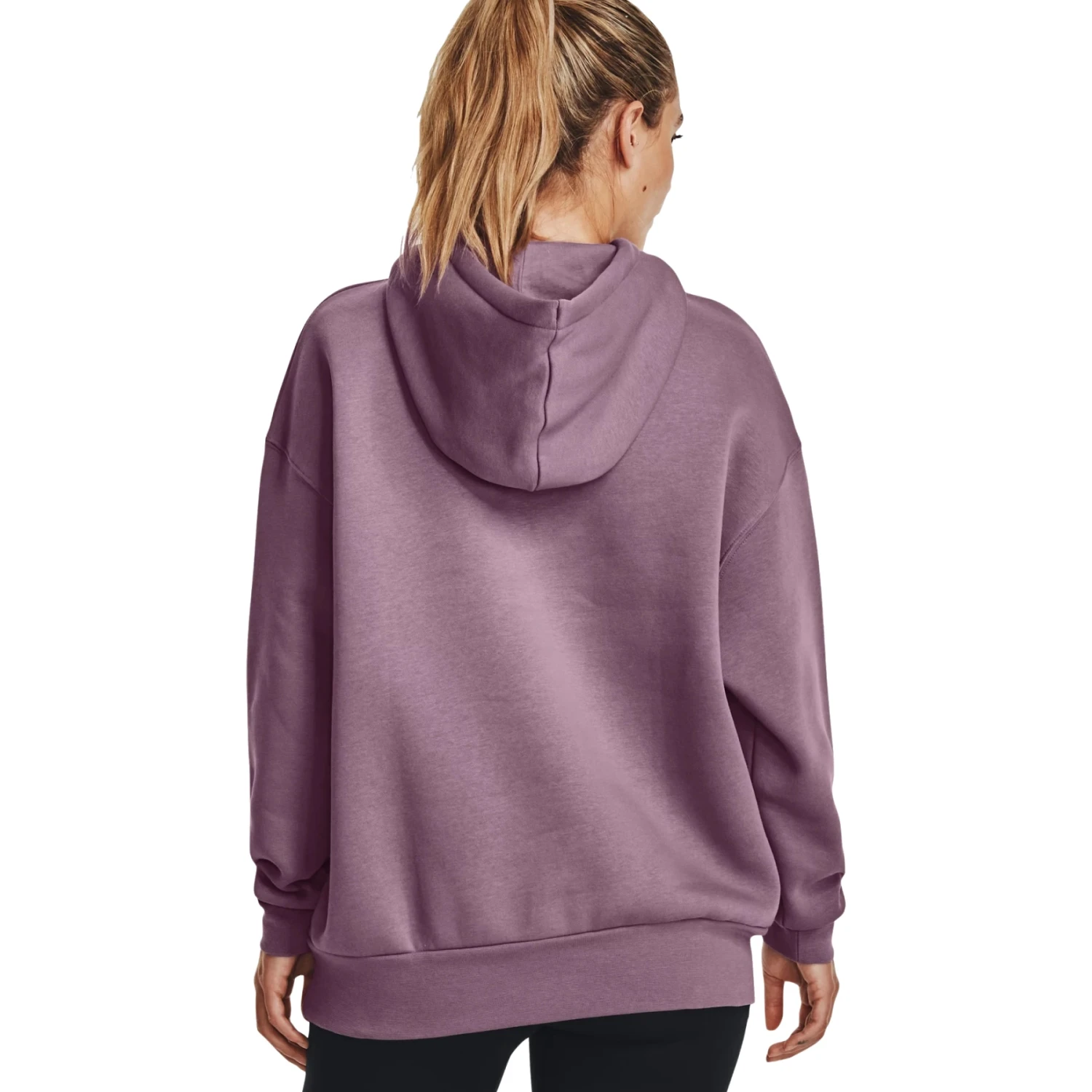 Under Armour UA Essential Fleece Oversized Hoodie Dames - Misty Purple/Wit 4 Under Armour UA Essential Fleece Oversized Hoodie Dames - Misty Purple/Wit - Afbeelding 2