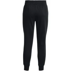 Under Armour UA Rival Fleece Joggingbroek Dames - Zwart/Wit -Fitness-Mode Winkel under armour womens ua rival fleece joggers black white 4 1529329