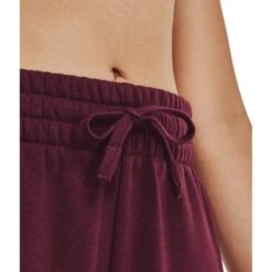 Under Armour UA Rival Fleece Joggingbroek Dames - Dark Maroon/Wit -Fitness-Mode Winkel under armour womens ua rival fleece joggers dark maroon white 6 1529319