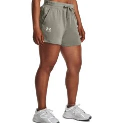 Under Armour UA Rival Terry Short Dames - Grove Green/Wit
